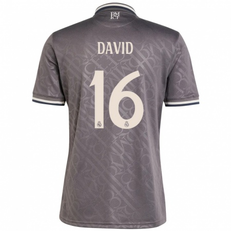 Kandiny Kinderen Antonio David #16 Houtskool Thuisshirt Derde Tenue 2024/25 T-Shirt