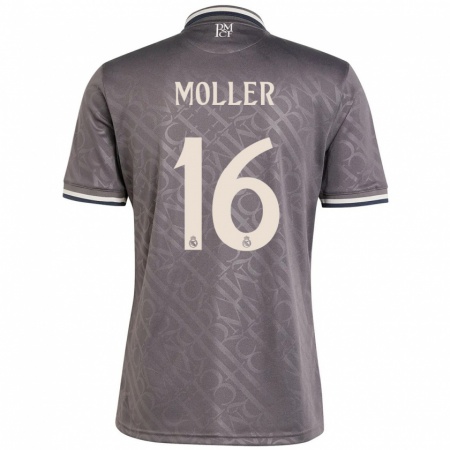 Kandiny Kinderen Caroline Møller #16 Houtskool Thuisshirt Derde Tenue 2024/25 T-Shirt