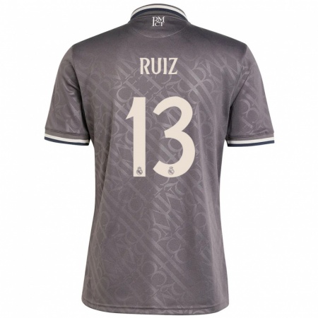 Kandiny Kinderen Guillermo Ruiz #13 Houtskool Thuisshirt Derde Tenue 2024/25 T-Shirt