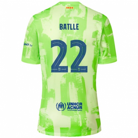 Kandiny Kinderen Ona Batlle #22 Limoen Thuisshirt Derde Tenue 2024/25 T-Shirt