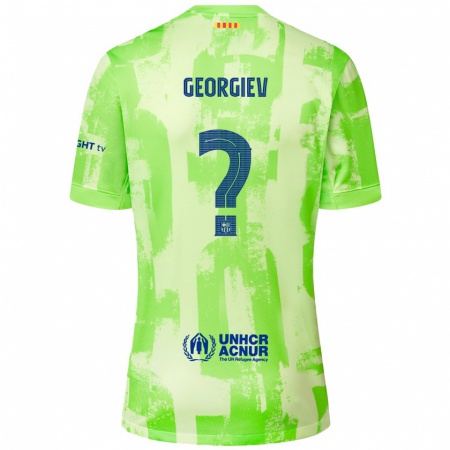 Kandiny Kinderen Martin Georgiev #0 Limoen Thuisshirt Derde Tenue 2024/25 T-Shirt