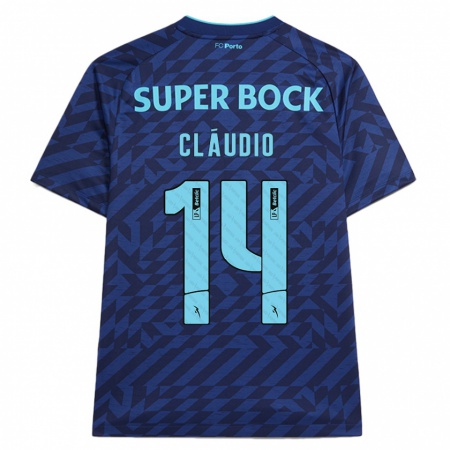 Kandiny Kinderen Cláudio Ramos #14 Marineblauw Thuisshirt Derde Tenue 2024/25 T-Shirt