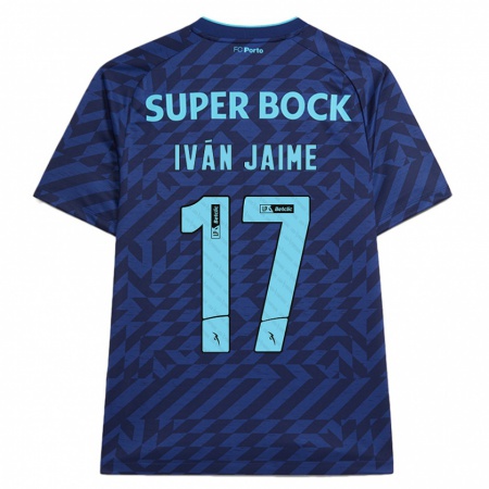 Kandiny Kinderen Iván Jaime #17 Marineblauw Thuisshirt Derde Tenue 2024/25 T-Shirt