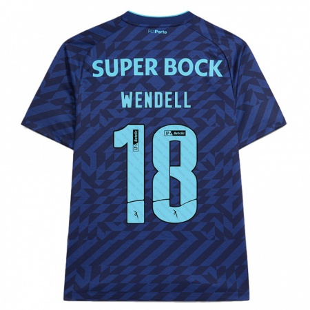 Kandiny Kinderen Wendell #18 Marineblauw Thuisshirt Derde Tenue 2024/25 T-Shirt