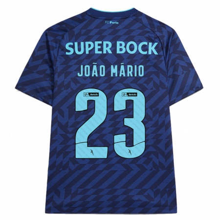 Kandiny Kinderen João Mário #23 Marineblauw Thuisshirt Derde Tenue 2024/25 T-Shirt