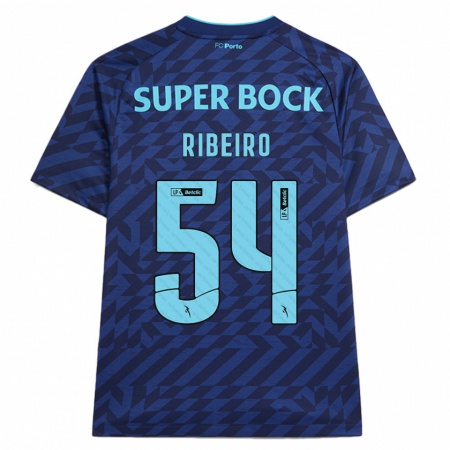 Kandiny Kinderen António Ribeiro #54 Marineblauw Thuisshirt Derde Tenue 2024/25 T-Shirt