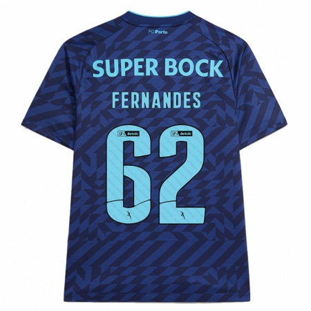 Kandiny Kinderen Rodrigo Fernandes #62 Marineblauw Thuisshirt Derde Tenue 2024/25 T-Shirt