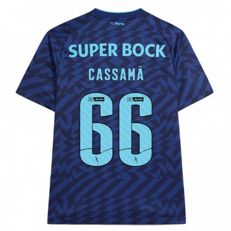 Kandiny Kinderen Adramane Cassamá #66 Marineblauw Thuisshirt Derde Tenue 2024/25 T-Shirt