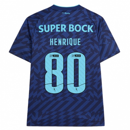 Kandiny Bambino Maglia Kaio Henrique #80 Blu Navy Kit Gara Third 2024/25 Maglietta