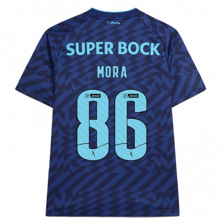 Kandiny Kinderen Rodrigo Mora #86 Marineblauw Thuisshirt Derde Tenue 2024/25 T-Shirt