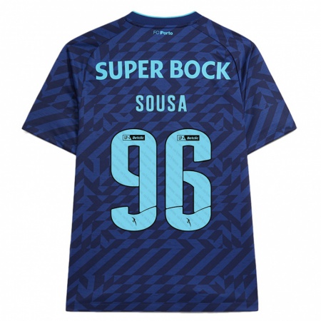 Kandiny Kinderen Filipe Sousa #96 Marineblauw Thuisshirt Derde Tenue 2024/25 T-Shirt