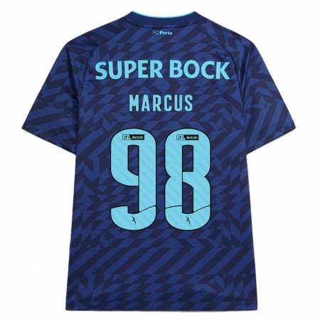 Kandiny Kinderen Abraham Marcus #98 Marineblauw Thuisshirt Derde Tenue 2024/25 T-Shirt