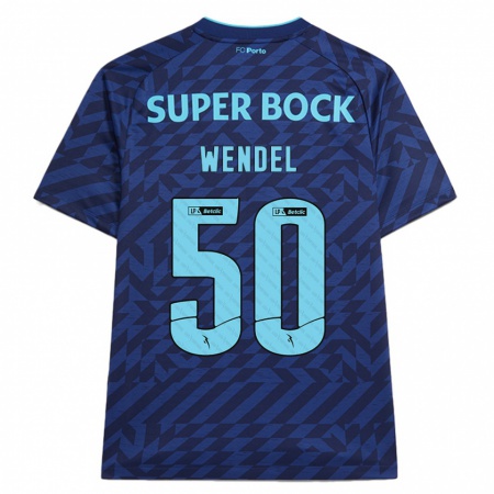 Kandiny Bambino Maglia Wendel #50 Blu Navy Kit Gara Third 2024/25 Maglietta