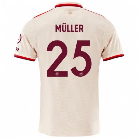 Kandiny Kinderen Thomas Müller #25 Linen Thuisshirt Derde Tenue 2024/25 T-Shirt