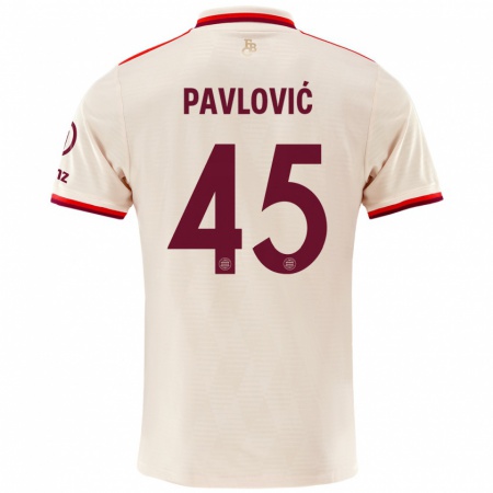 Kandiny Bambino Maglia Aleksandar Pavlovic #45 Lino Kit Gara Third 2024/25 Maglietta