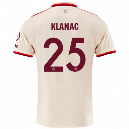 Kandiny Bambino Maglia Luka Klanac #25 Lino Kit Gara Third 2024/25 Maglietta