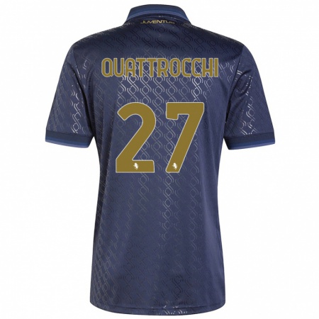 Kandiny Kinderen Juan Ignacio Quattrocchi #27 Marineblauw Thuisshirt Derde Tenue 2024/25 T-Shirt