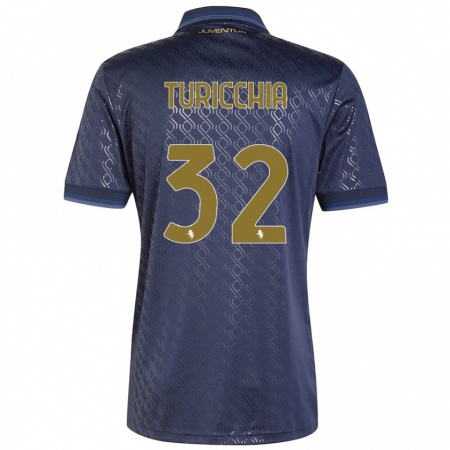 Kandiny Kinderen Riccardo Turicchia #32 Marineblauw Thuisshirt Derde Tenue 2024/25 T-Shirt