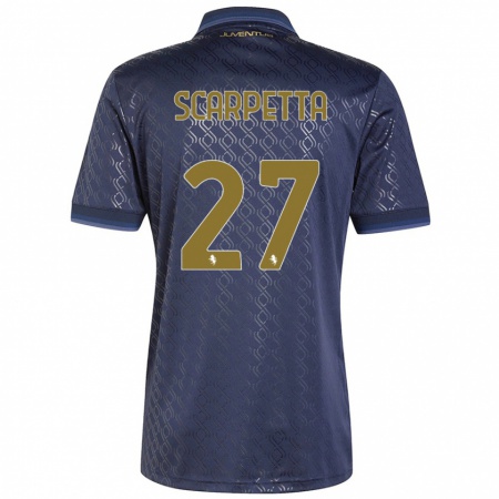 Kandiny Kinderen Jacopo Scarpetta #27 Marineblauw Thuisshirt Derde Tenue 2024/25 T-Shirt