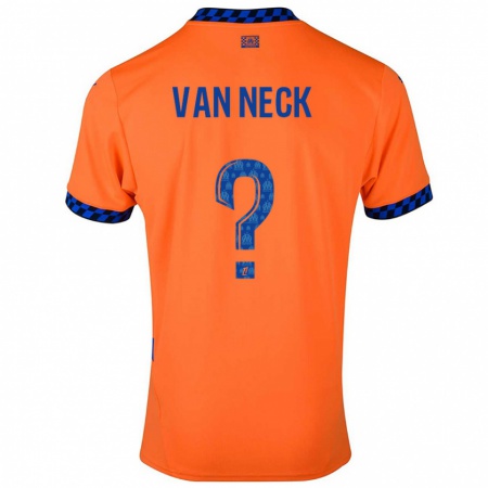 Kandiny Kinderen Jelle Van Neck #0 Oranje Donkerblauw Thuisshirt Derde Tenue 2024/25 T-Shirt