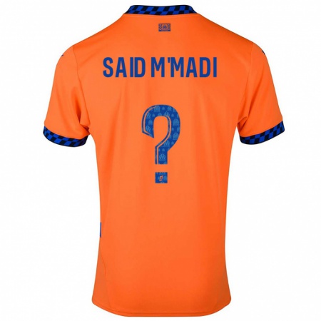 Kandiny Kinderen Yakine Said M'madi #0 Oranje Donkerblauw Thuisshirt Derde Tenue 2024/25 T-Shirt