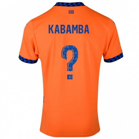 Kandiny Kinder Alexis Kabamba #0 Orange Dunkelblau Ausweichtrikot Trikot 2024/25 T-Shirt Österreich