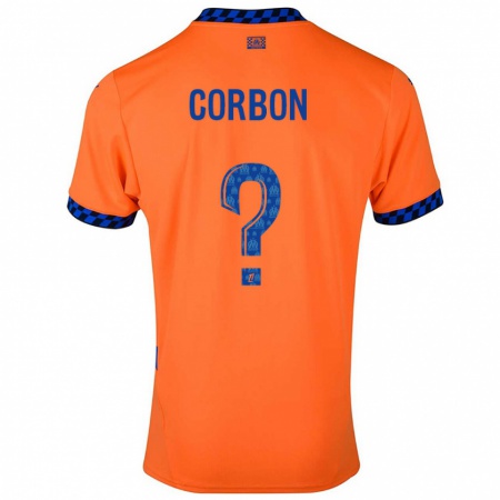 Kandiny Kinderen Max Corbon #0 Oranje Donkerblauw Thuisshirt Derde Tenue 2024/25 T-Shirt