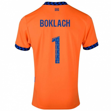 Kandiny Kinderen Kateryna Boklach #1 Oranje Donkerblauw Thuisshirt Derde Tenue 2024/25 T-Shirt