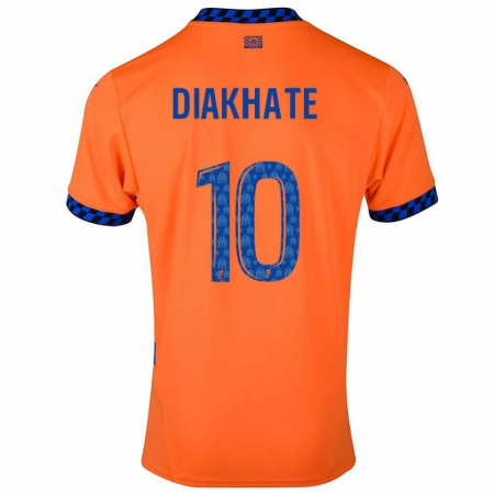 Kandiny Kinderen Ndeye Awa Diakhaté #10 Oranje Donkerblauw Thuisshirt Derde Tenue 2024/25 T-Shirt