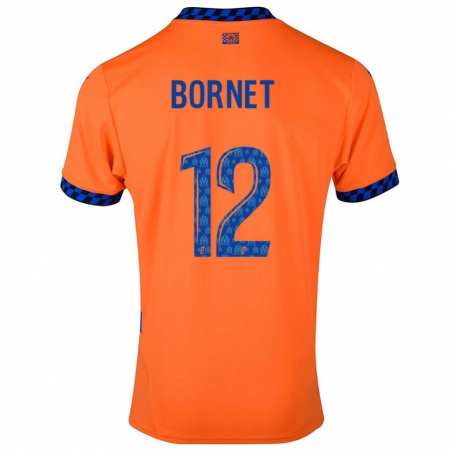 Kandiny Kinderen Camille Bornet #12 Oranje Donkerblauw Thuisshirt Derde Tenue 2024/25 T-Shirt