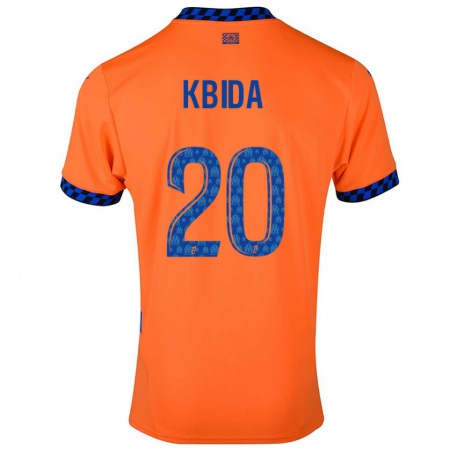 Kandiny Kinderen Inès Kbida #20 Oranje Donkerblauw Thuisshirt Derde Tenue 2024/25 T-Shirt