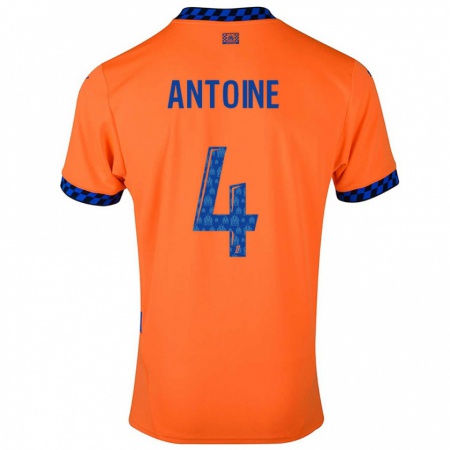 Kandiny Kinder Maud Antoine #4 Orange Dunkelblau Ausweichtrikot Trikot 2024/25 T-Shirt Österreich