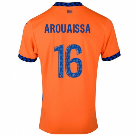 Kandiny Kinderen Ines Arouaissa #16 Oranje Donkerblauw Thuisshirt Derde Tenue 2024/25 T-Shirt