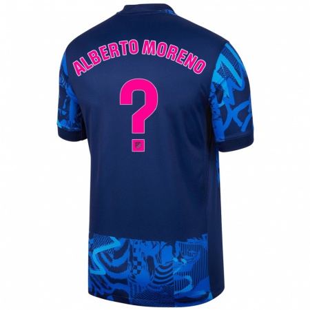 Kandiny Bambino Maglia Alberto Moreno #0 Blu Reale Kit Gara Third 2024/25 Maglietta