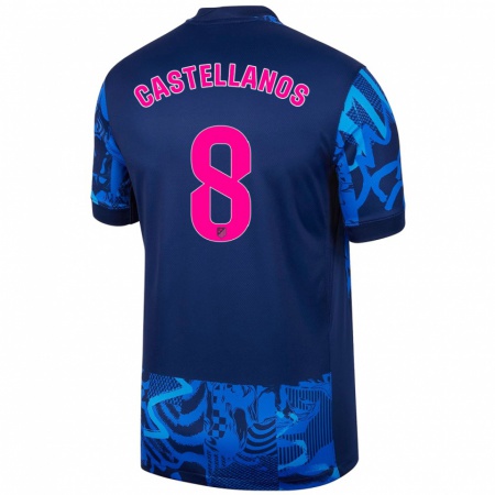 Kandiny Kinderen Jorge Castellanos #8 Koningsblauw Thuisshirt Derde Tenue 2024/25 T-Shirt