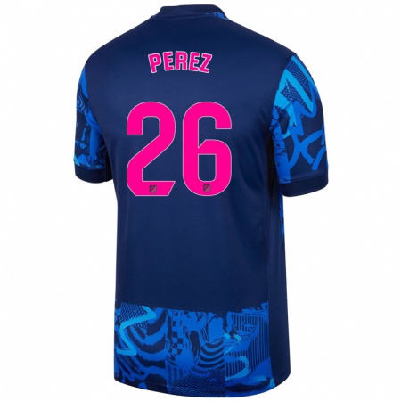 Kandiny Kinderen Xenia Perez #26 Koningsblauw Thuisshirt Derde Tenue 2024/25 T-Shirt