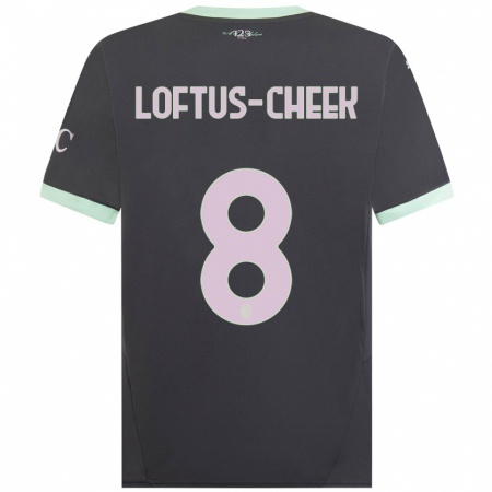 Kandiny Kinderen Ruben Loftus-Cheek #8 Grijs Thuisshirt Derde Tenue 2024/25 T-Shirt