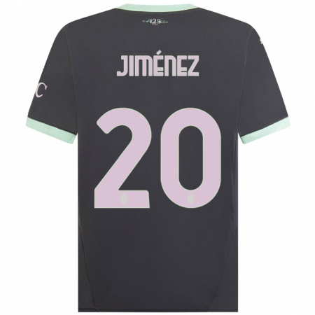 Kandiny Kinderen Álex Jiménez #20 Grijs Thuisshirt Derde Tenue 2024/25 T-Shirt