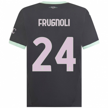 Kandiny Kinderen Leonardo Frugnoli #24 Grijs Thuisshirt Derde Tenue 2024/25 T-Shirt