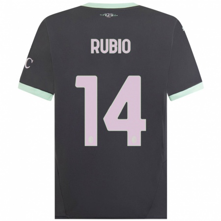 Kandiny Kinderen Silvia Rubio #14 Grijs Thuisshirt Derde Tenue 2024/25 T-Shirt