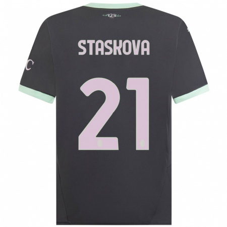 Kandiny Kinderen Andrea Stašková #21 Grijs Thuisshirt Derde Tenue 2024/25 T-Shirt