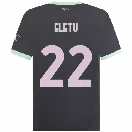 Kandiny Kinderen Victor Eletu #22 Grijs Thuisshirt Derde Tenue 2024/25 T-Shirt