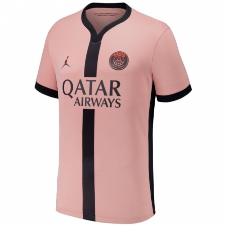 Kandiny Kinderen Colin Dagba #0 Roestroze Thuisshirt Derde Tenue 2024/25 T-Shirt