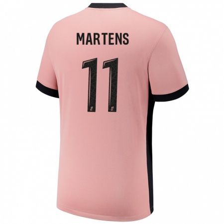 Kandiny Kinderen Lieke Martens #11 Roestroze Thuisshirt Derde Tenue 2024/25 T-Shirt