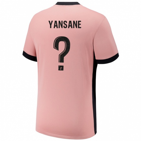 Kandiny Kinderen Sekou Yansane #0 Roestroze Thuisshirt Derde Tenue 2024/25 T-Shirt België