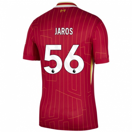 Kandiny Uomo Maglia Vitezslav Jaros #56 Rosso Giallo Bianco Kit Gara Home 2024/25 Maglietta