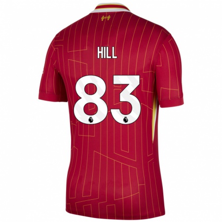 Kandiny Herren Thomas Hill #83 Rot Gelb Weiß Heimtrikot Trikot 2024/25 T-Shirt Österreich