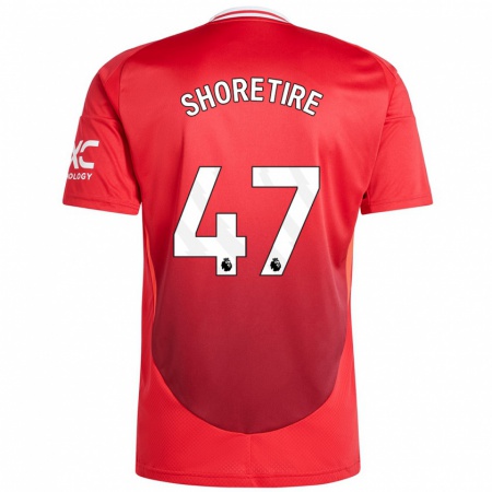 Kandiny Uomo Maglia Shola Shoretire #47 Rosso Brillante Kit Gara Home 2024/25 Maglietta