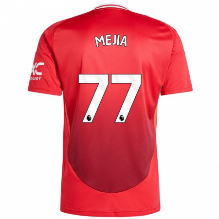 Kandiny Heren Mateo Mejia #77 Felrood Thuisshirt Thuistenue 2024/25 T-Shirt