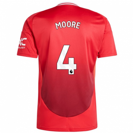 Kandiny Heren Jade Moore #4 Felrood Thuisshirt Thuistenue 2024/25 T-Shirt